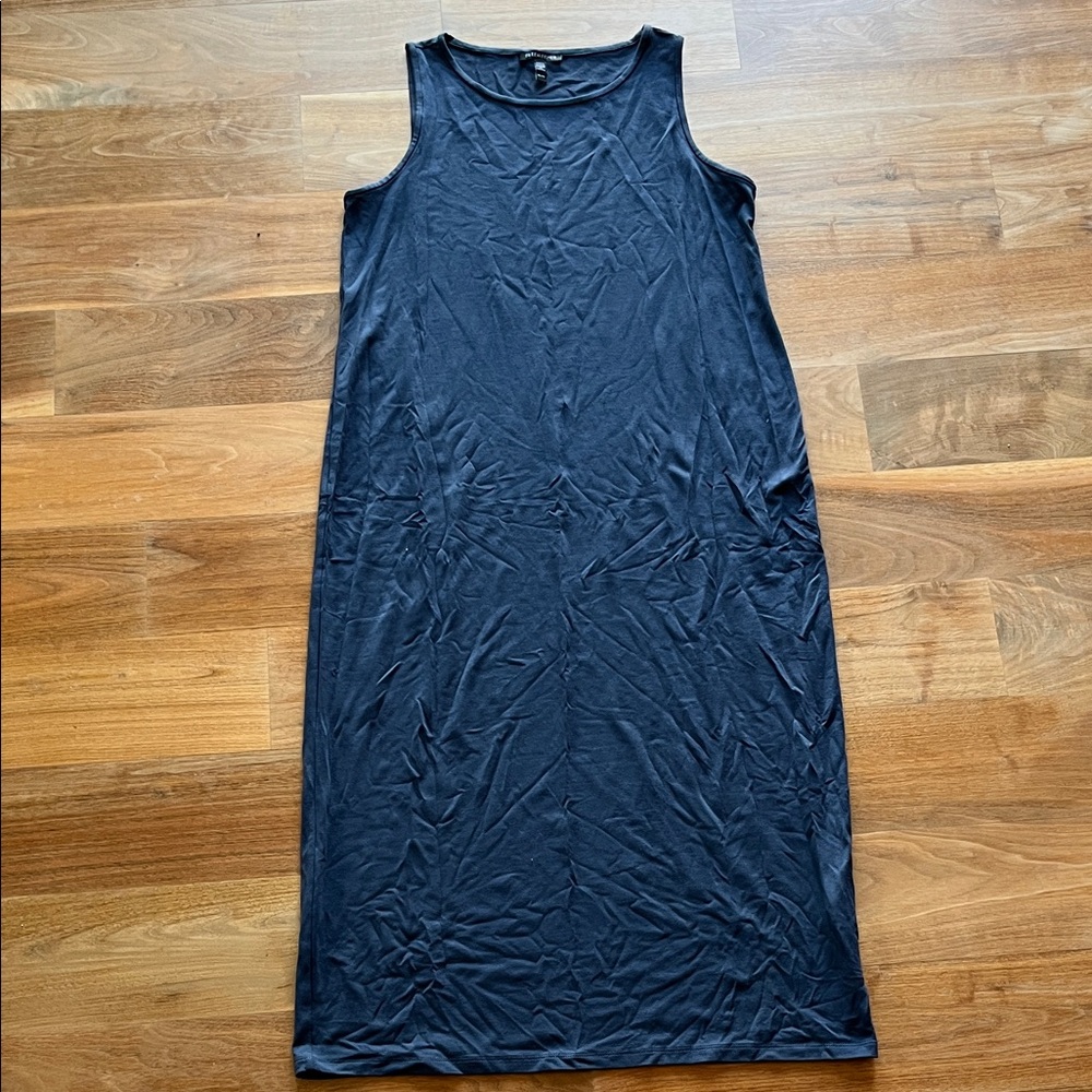 Eco Friendly Eileen Fisher Upcycled Sleeveless Navy Dress